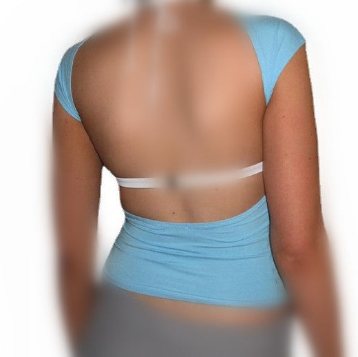 Women's Backless Tight Sleeve Navel Half Turtleneck Blouses
