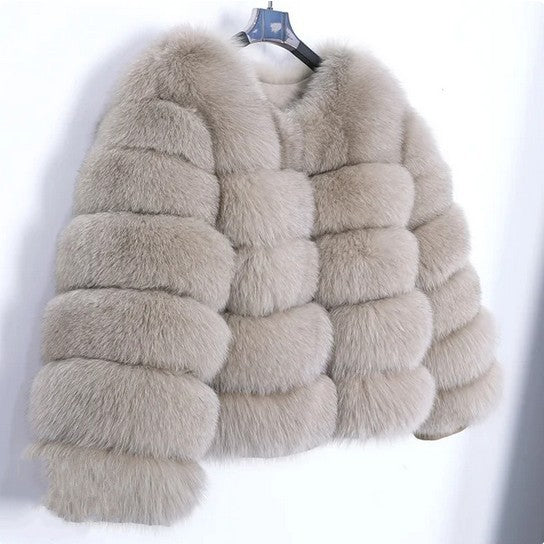 Women's Fur Imitation Fox Long Sleeve Winter Coats