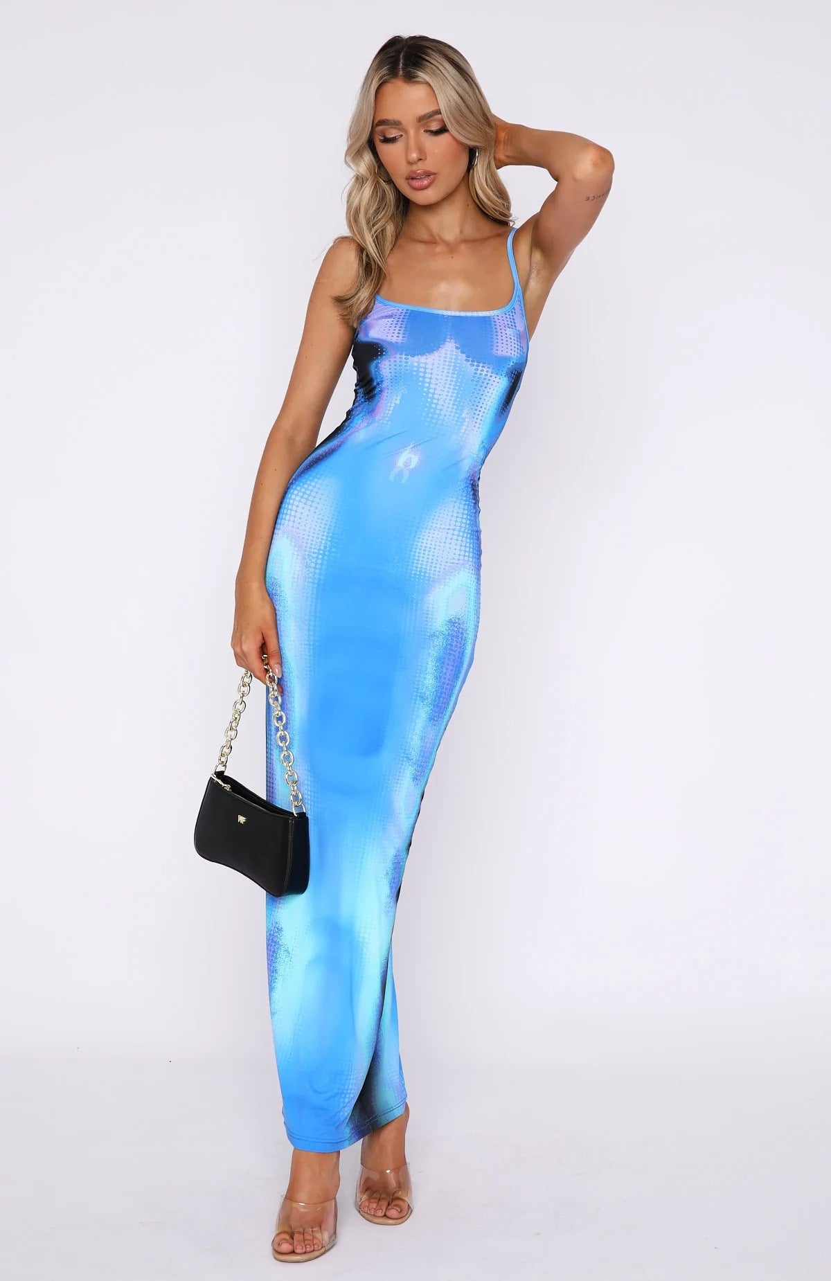 Women's Sexy Abstract Digital Print Slim-fit Sheath Dresses