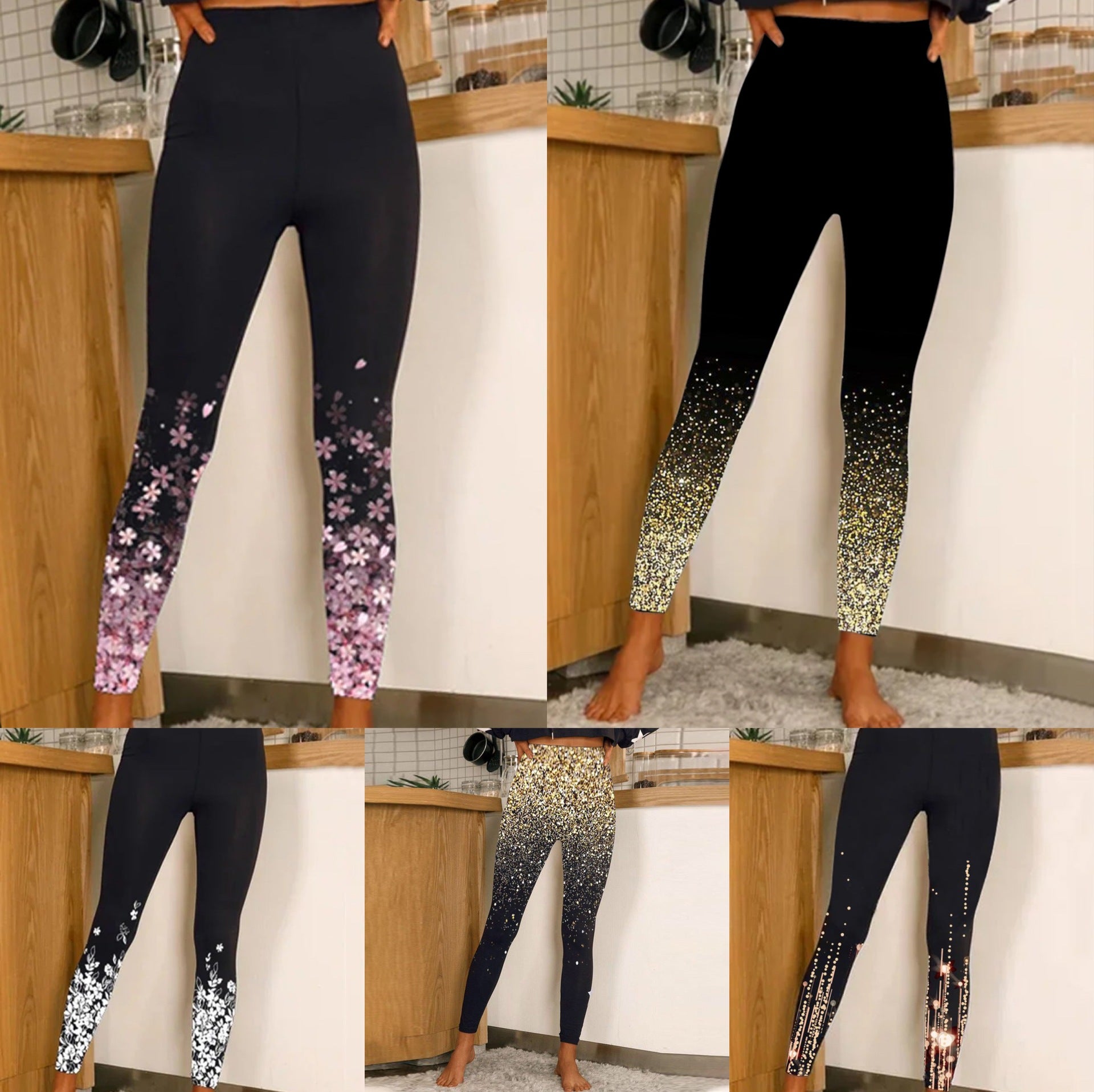 Women's Stretch High Waist Casual Printing Fashion Leggings