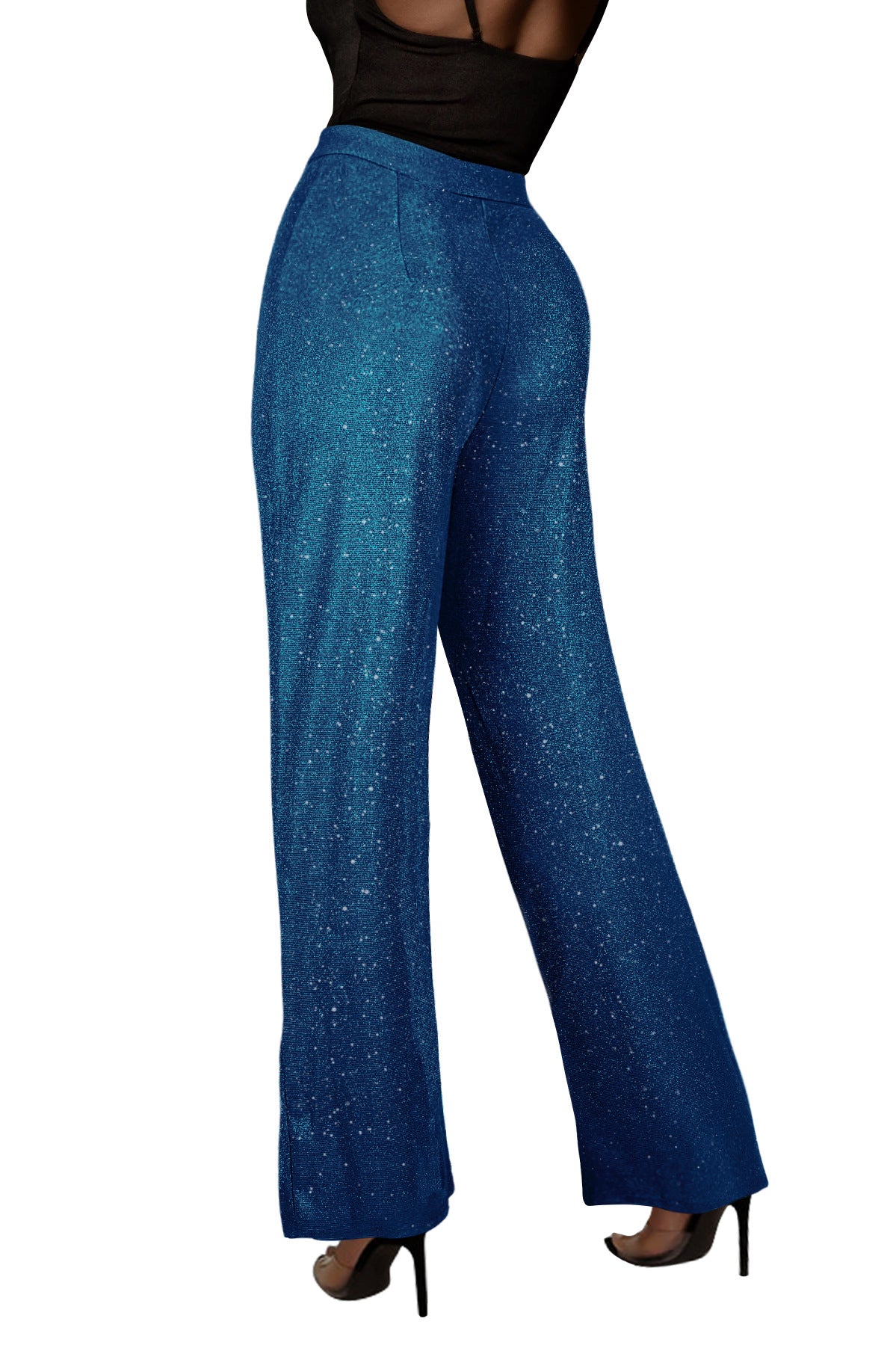 Women's Sequined Party High Waist Retro Wide Pants