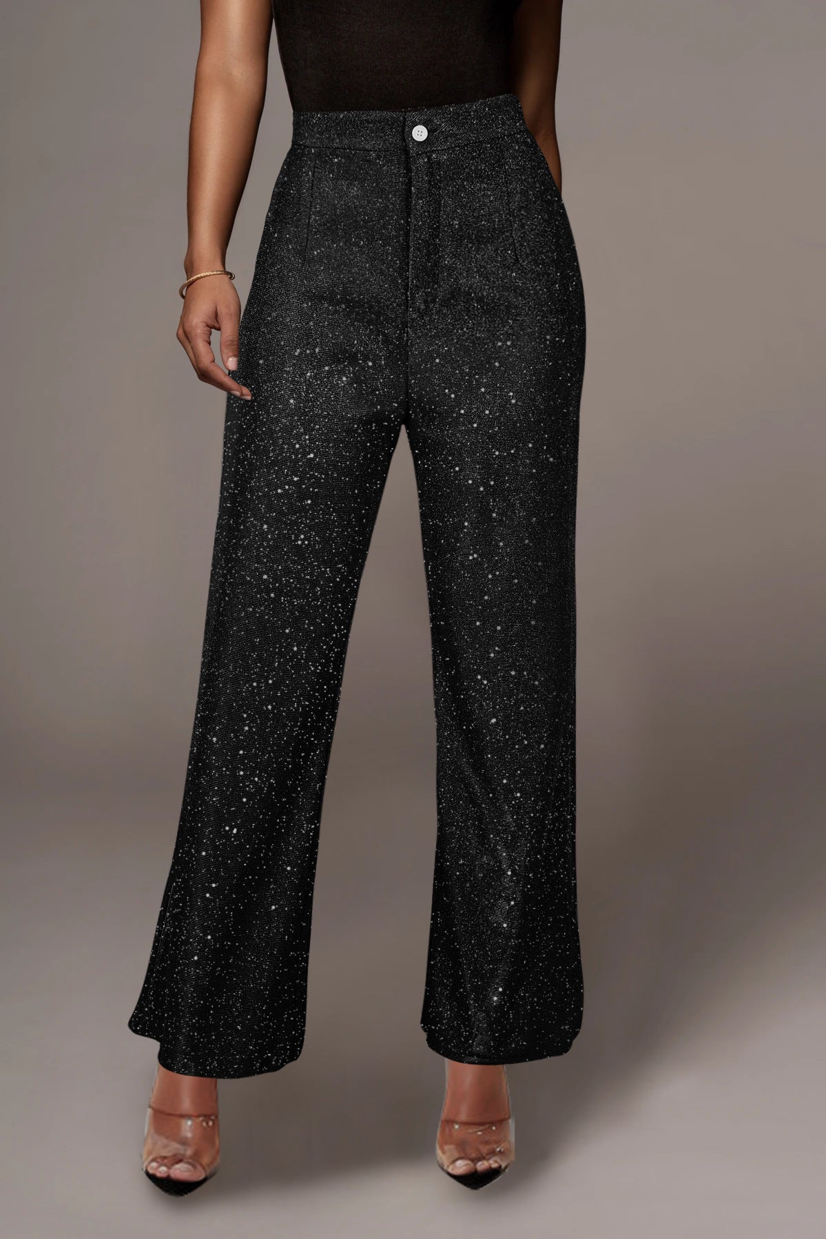 Women's Sequined Party High Waist Retro Wide Pants