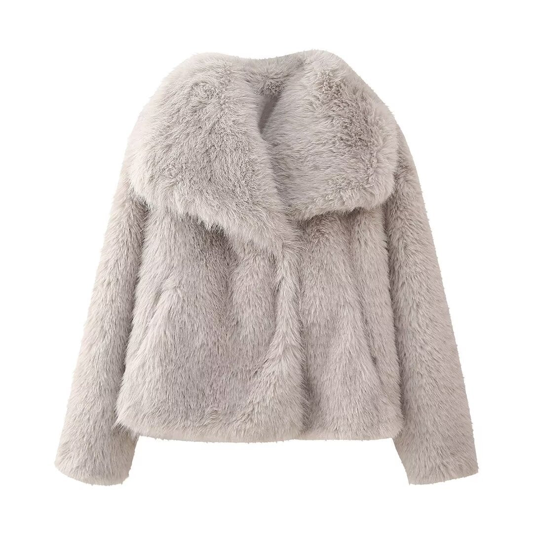 Women's Artificial Fur Light Fashion Small Slimming Coats