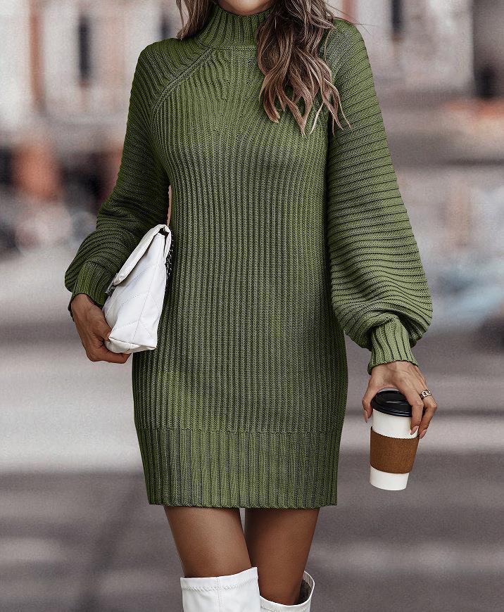Women's Solid Color Long Sleeve Fashion High Sweaters