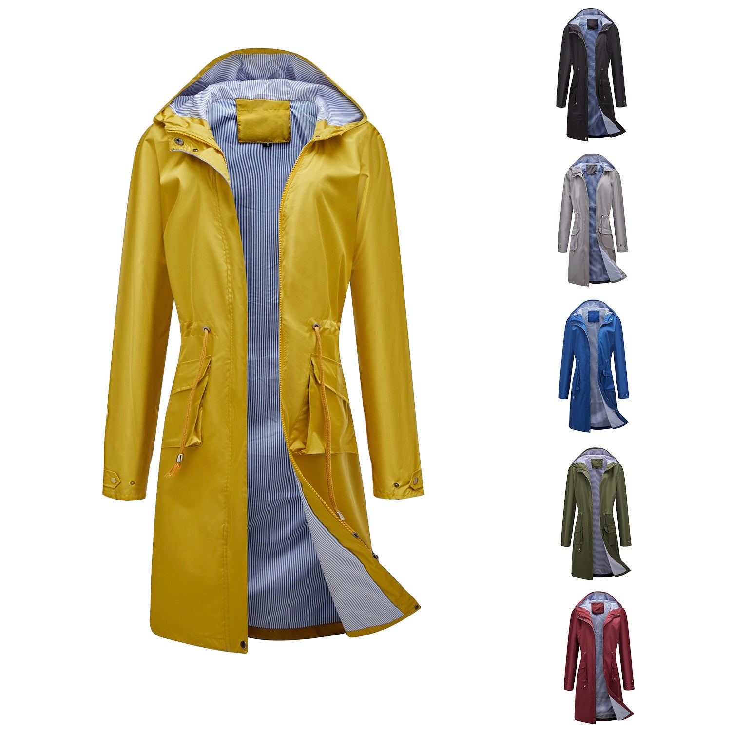 Women's Long Windbreaker Lengthened Waterproof Loose Long-sleeve Coats