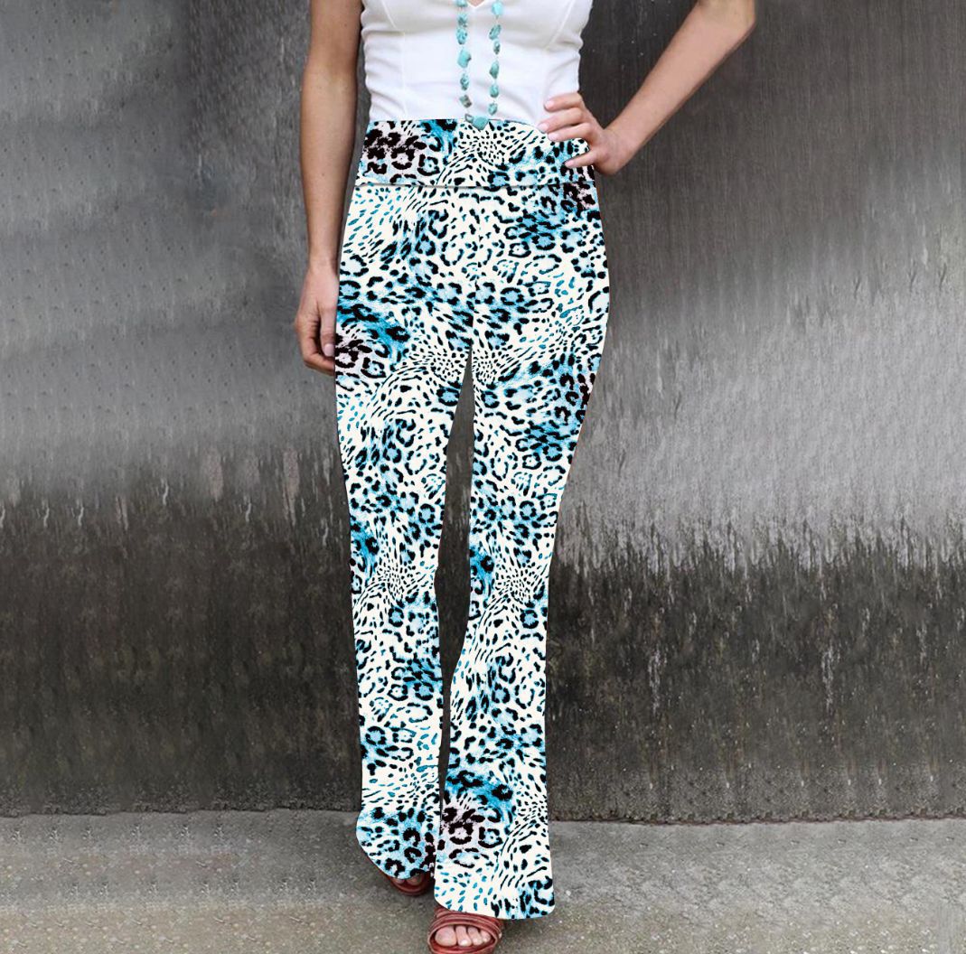 Women's Fashion Printed Tight High Waist Casual Pants