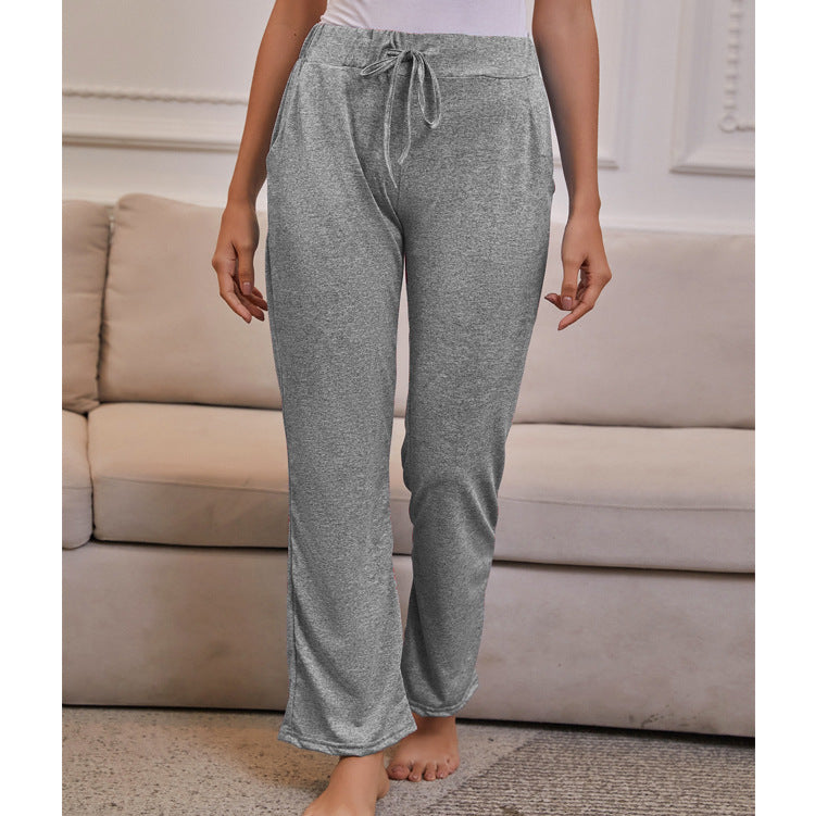 Women's Spring Elastic Waist Casual Yoga Trousers Pants