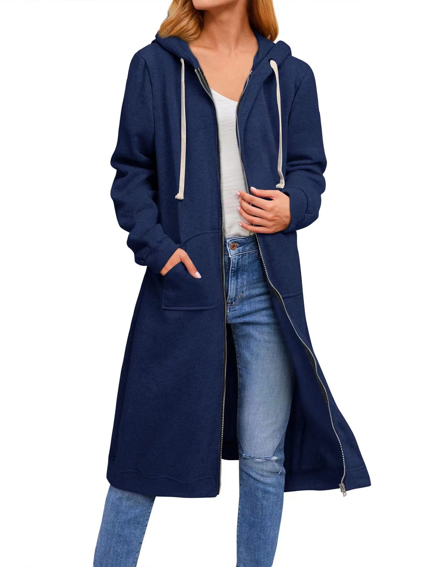 Casual New Women's Loose Zip Long Cardigans