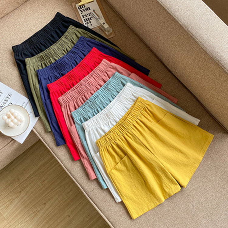 Women's Linen High Waist Summer Loose Slimming Korean Pants