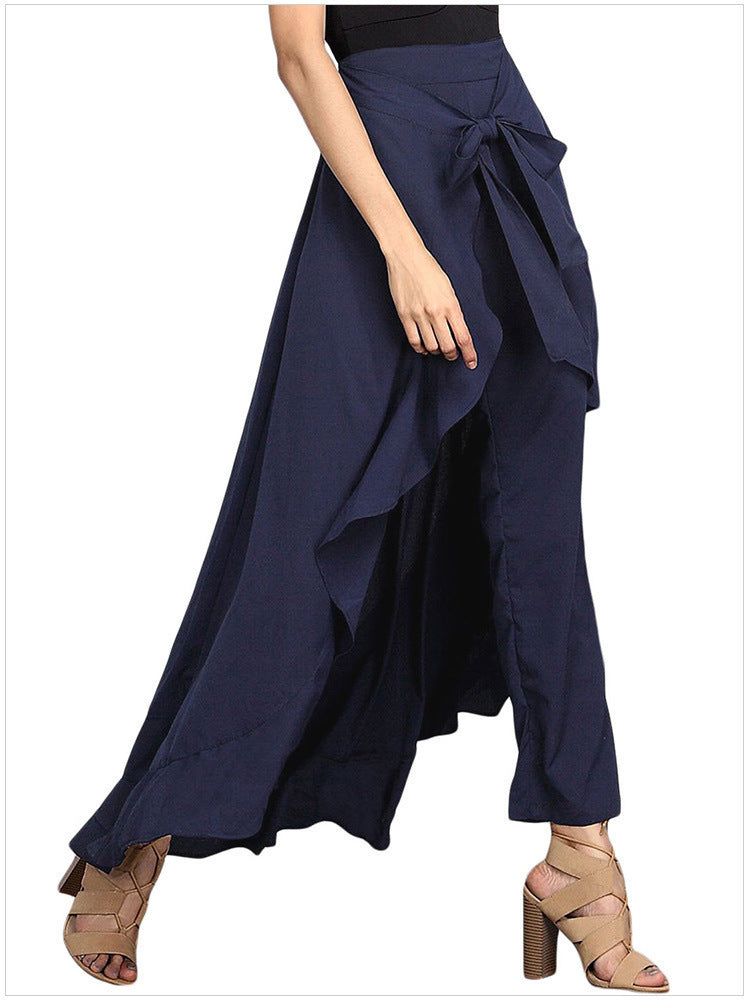 Women's Large High Waist Wide Leg Autumn Pants