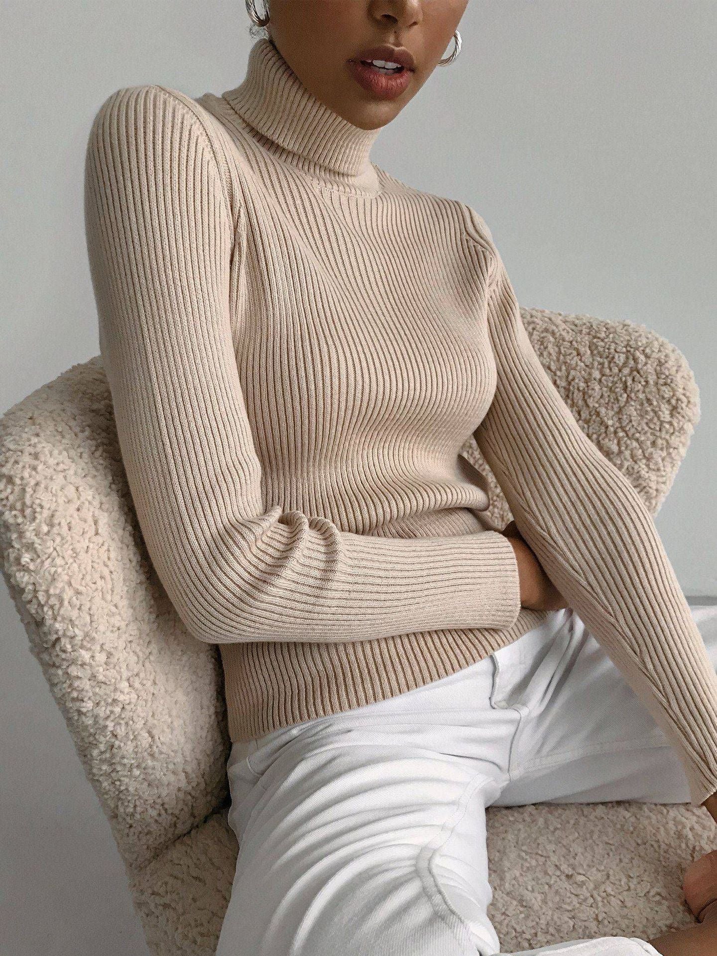 Women's Turtleneck Bottoming Shirt Autumn Pullover Knitwear