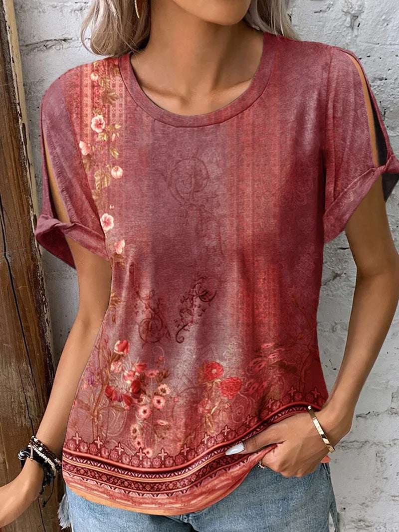 Women's Summer Casual Comfortable Ethnic Style Sleeve Blouses