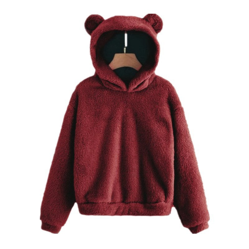 Creative Trendy Fluffy Rabbit Hooded Warm Sweaters