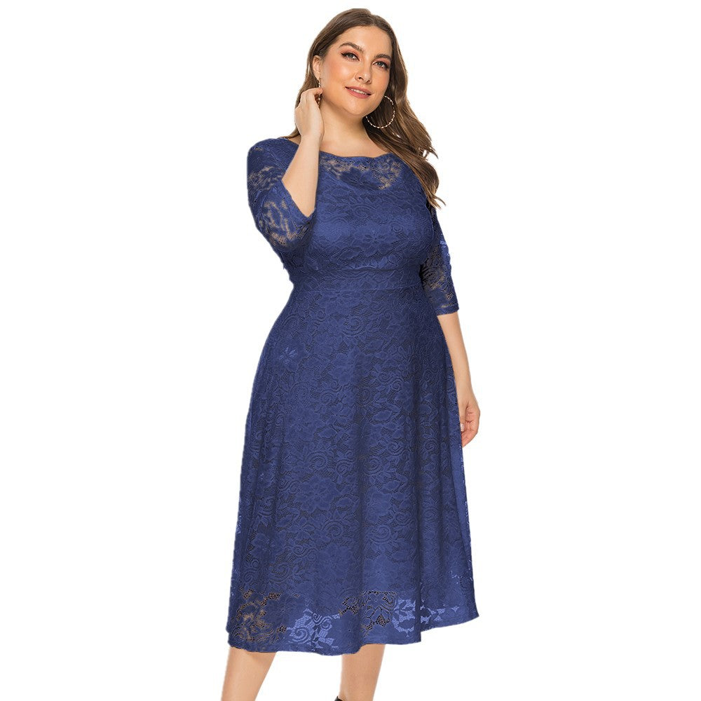 Slouchy Midi Hollow Lace Pocket Dress Dresses