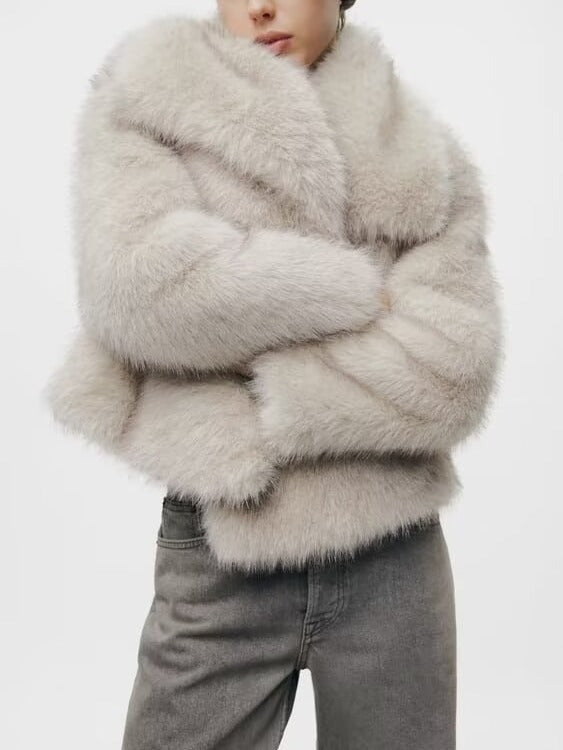 Women's Artificial Fur Light Fashion Small Slimming Coats