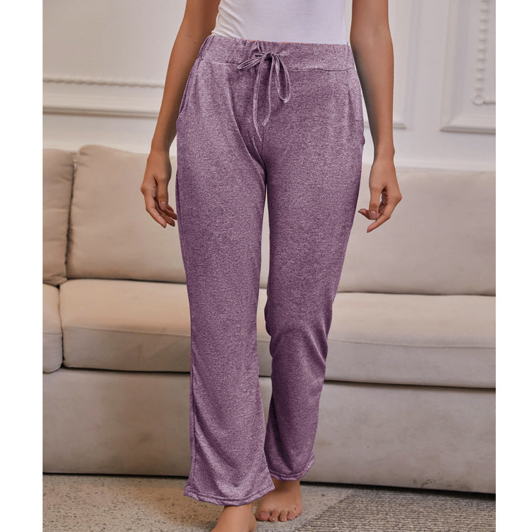 Women's Spring Elastic Waist Casual Yoga Trousers Pants