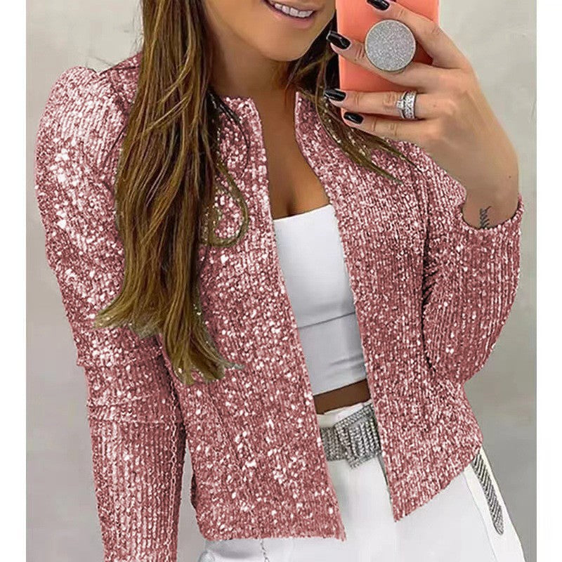 Women's Pretty Spring Fashion Sequined Casual Clothing