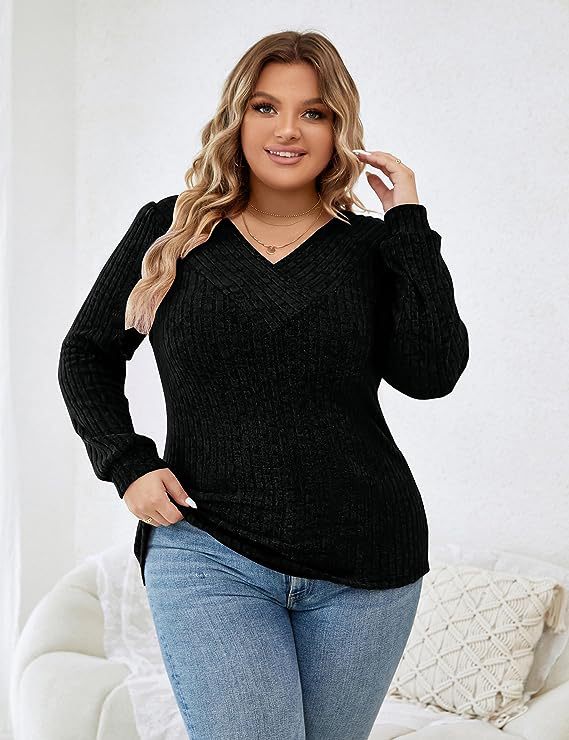 Women's Loose Casual Long Sleeves Fleece Shirt Sweaters