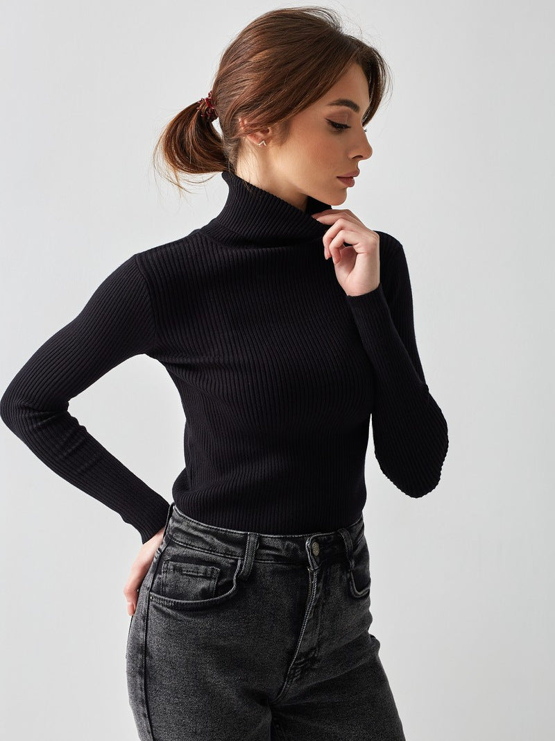 Women's Turtleneck Bottoming Shirt Autumn Pullover Knitwear