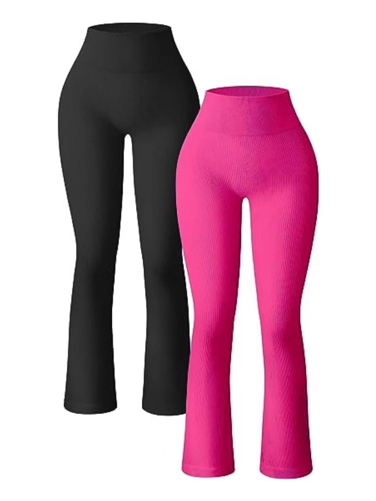 Women's Casual Yoga Rib Workout High Waist Pants