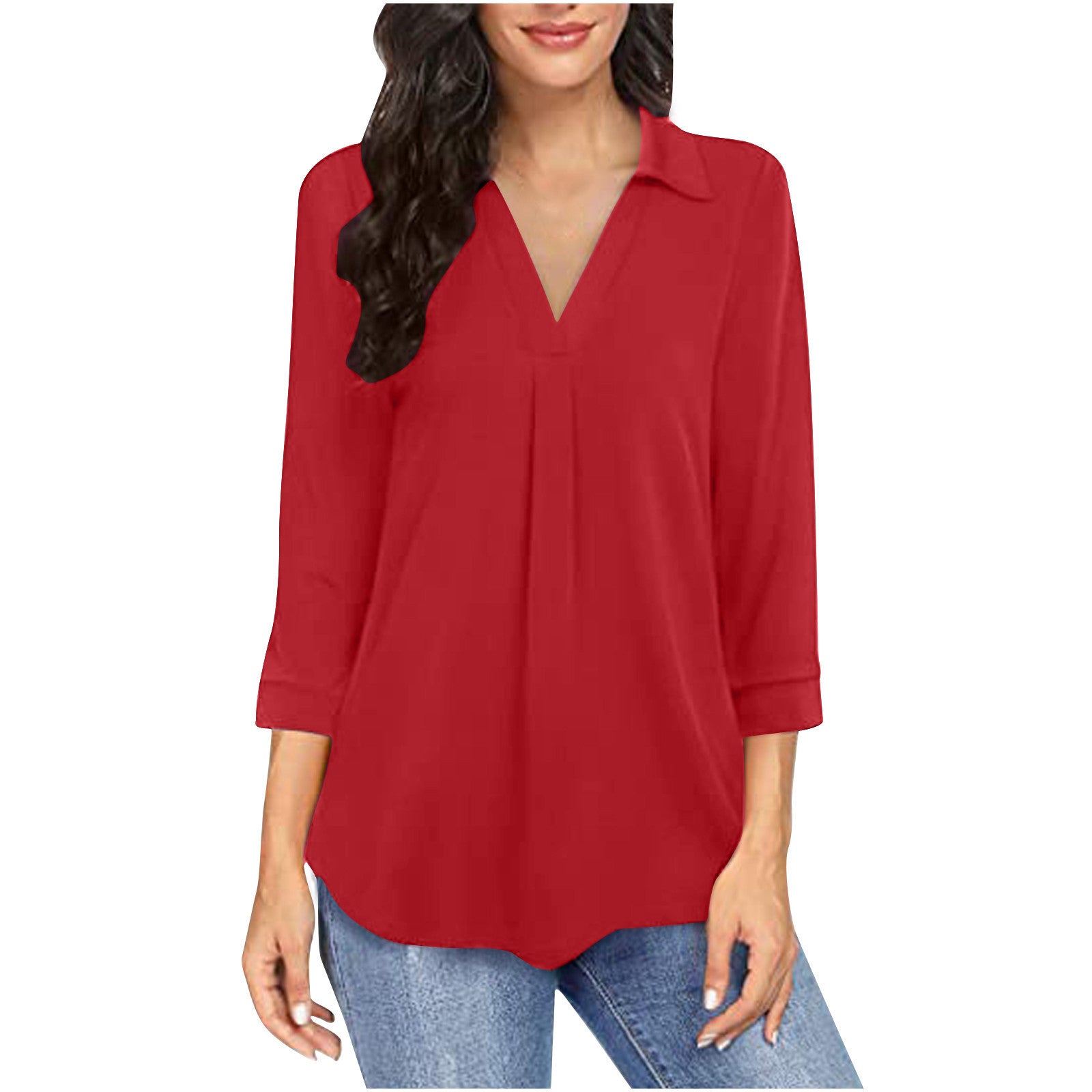 Women's Chiffon Stitching Solid Color And Sleeve Blouses