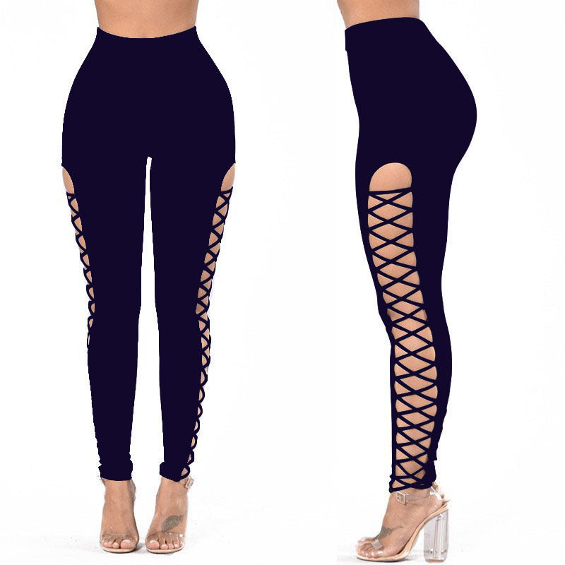 Women's Classy Side Cross Outing Skinny Leggings