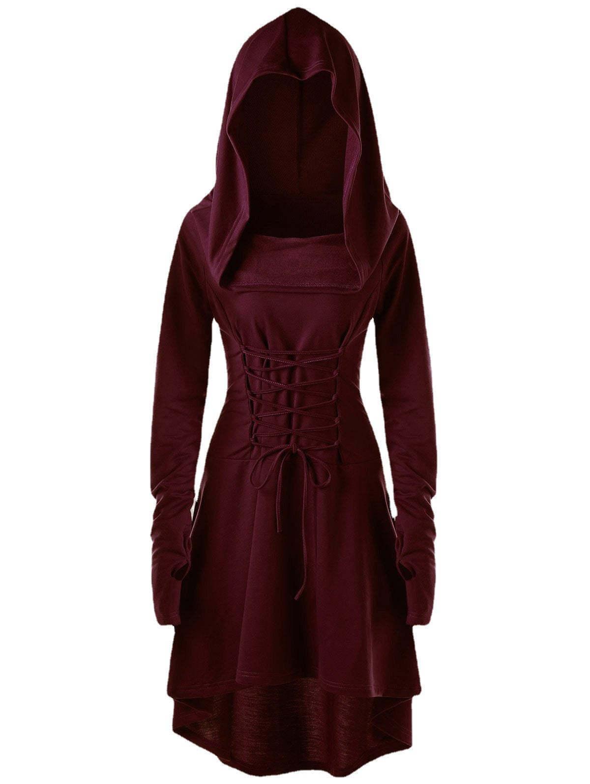 Women's Color Holiday Performance Long Sleeve Hooded Dresses