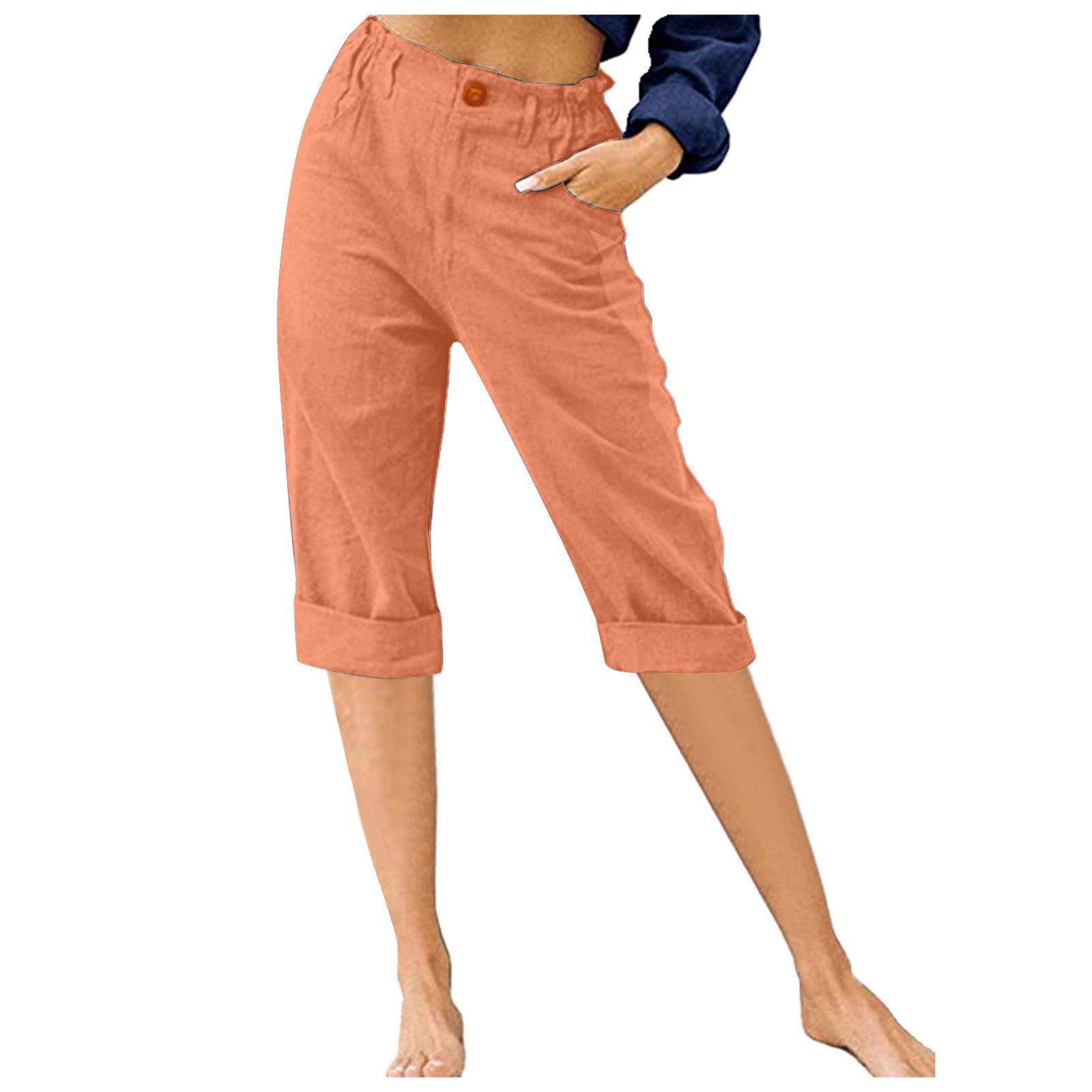 Women's And Linen Fashion Loose High Waist Pants