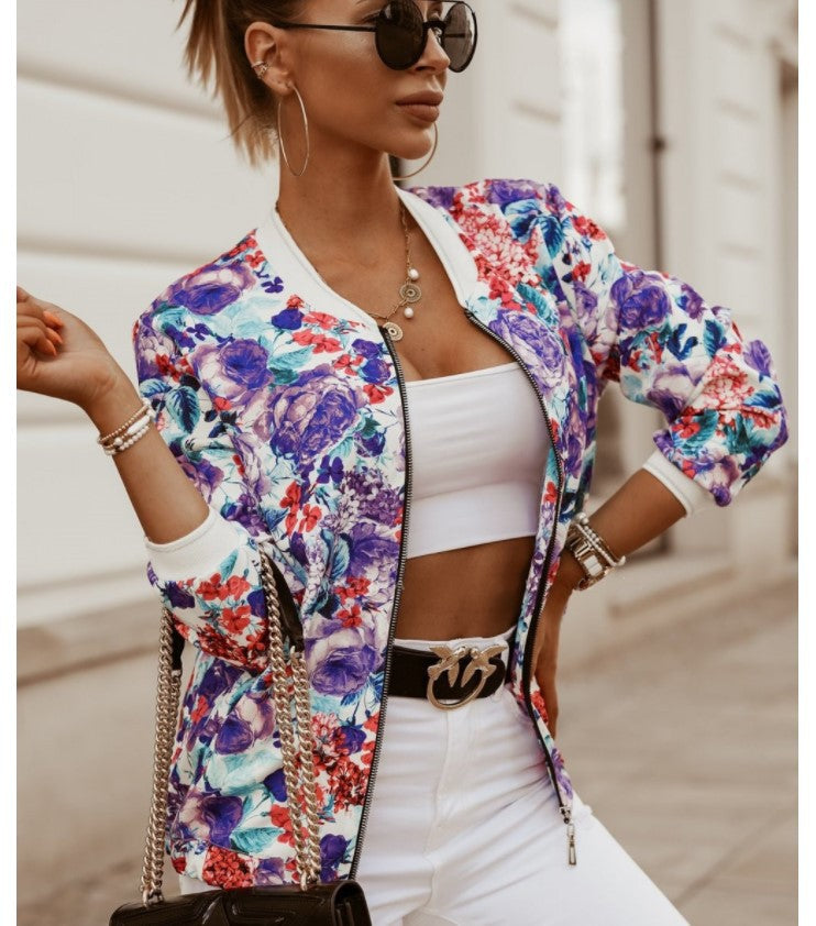 Women's Attractive Creative Slim-fit Long-sleeved Printed Coats