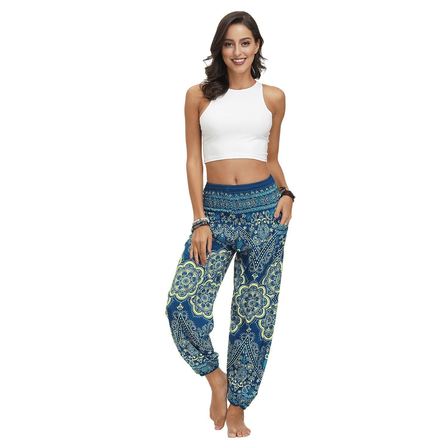 Women's Floral Digital Printing Sports Yoga Summer Breathable Comfortable Pants