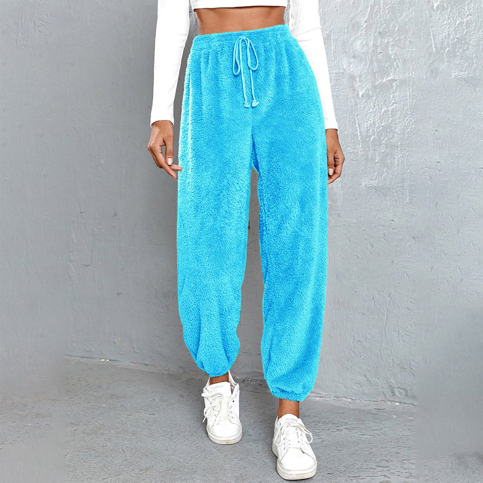 Color Fashion Plush Casual Loose Comfortable Pants