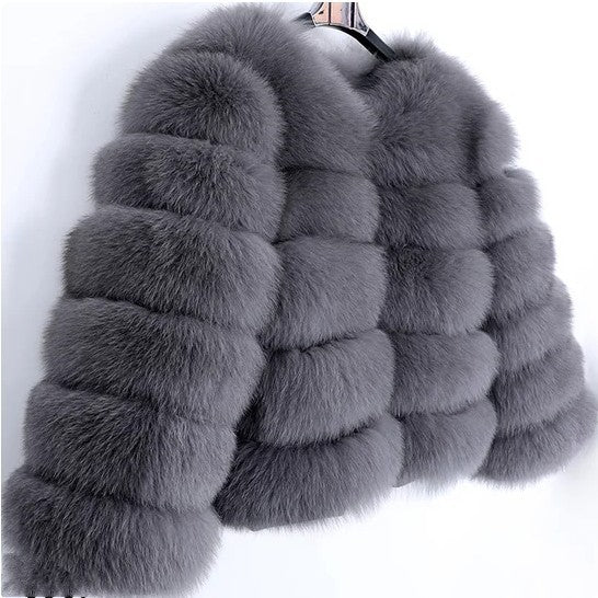 Women's Fur Imitation Fox Long Sleeve Winter Coats