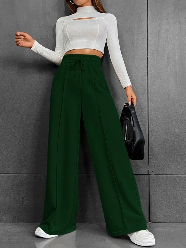 Sports Female Autumn Straight Loose Wide Pants