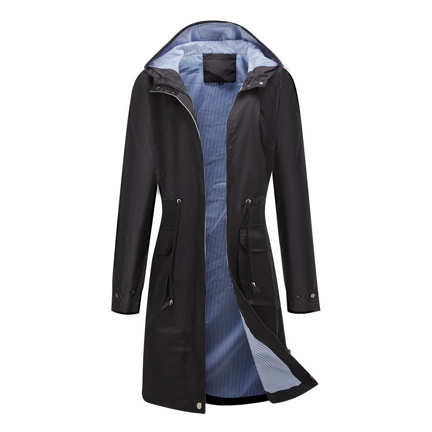 Women's Long Windbreaker Lengthened Waterproof Loose Long-sleeve Coats