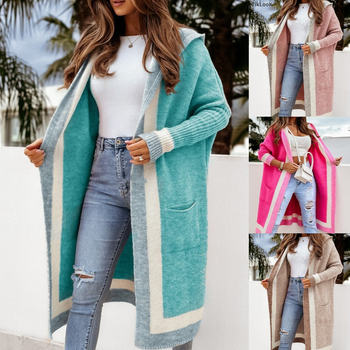 Women's Attractive Classic Casual Hooded Long Sweaters
