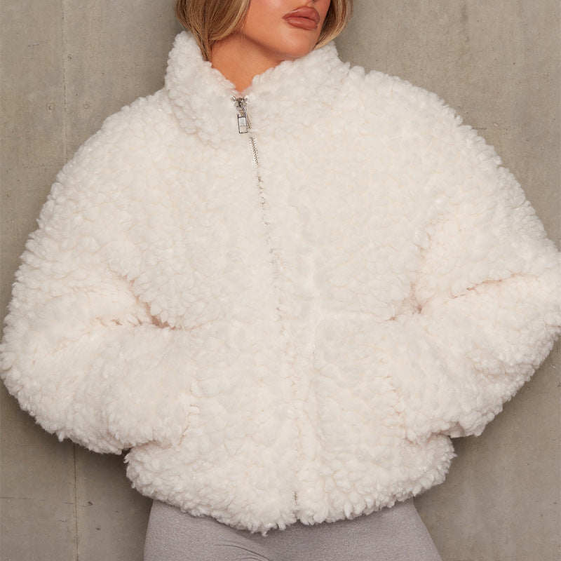 Women's Comfortable Plush Lamb Wool For Coats