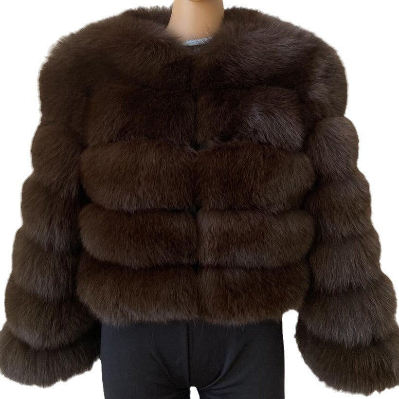 Women's Fur Imitation Fox Long Sleeve Winter Coats