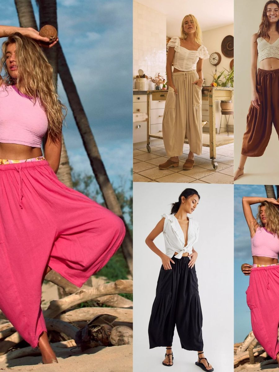 Women's Waist Pleated High Wide Leg Loose Casual Pants