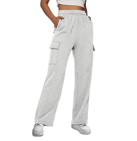 Women's Sports Trousers High Waist Slimming Straight Pants