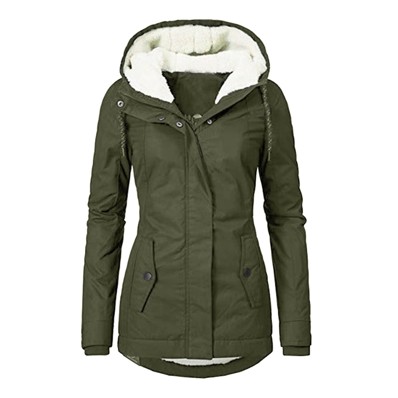 Women's Source Winter Cotton Style Overcome Fleece-lined Coats