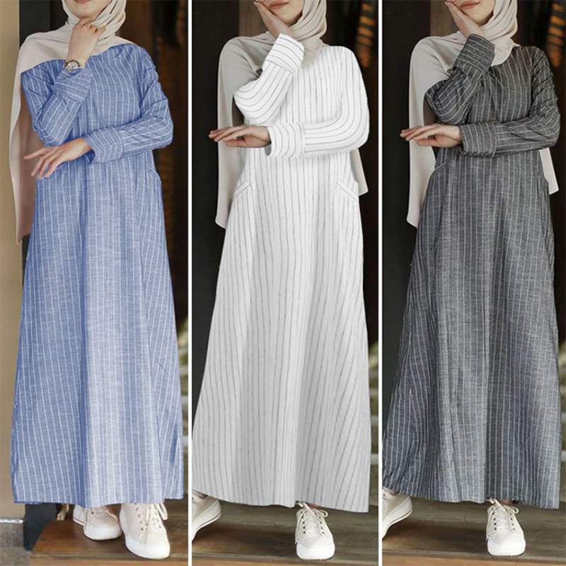 Women's Wear Artistic Style Retro Cotton And Linen Skirts