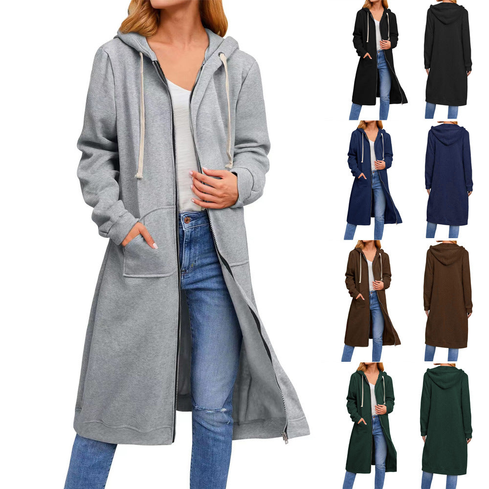 Casual New Women's Loose Zip Long Cardigans