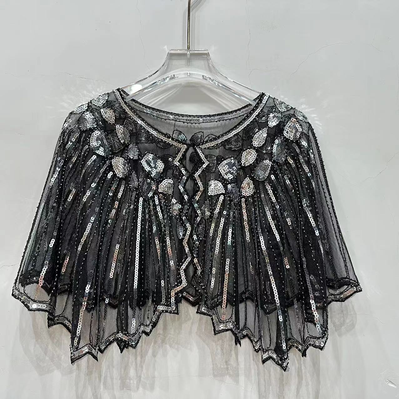 Women's Sequined Encryption Dress Shawl Party Banquet Coats
