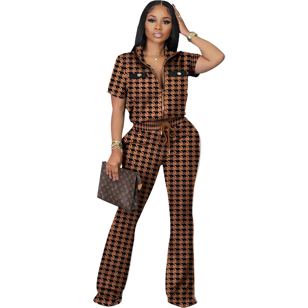 Versatile Women's Popular Loose Printed Two-piece Suits