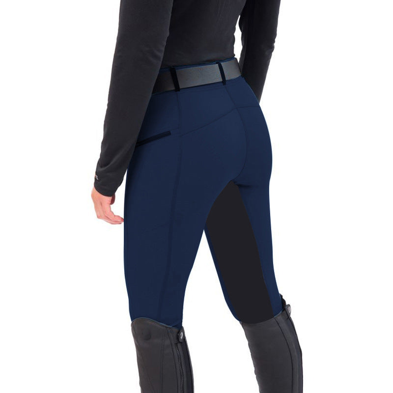 Women's Fashion Equestrian Slim Fit Elastic Stitching Pants