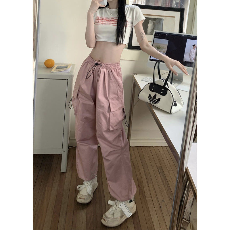 Women's American Retro Casual Summer Straight Draping Pants