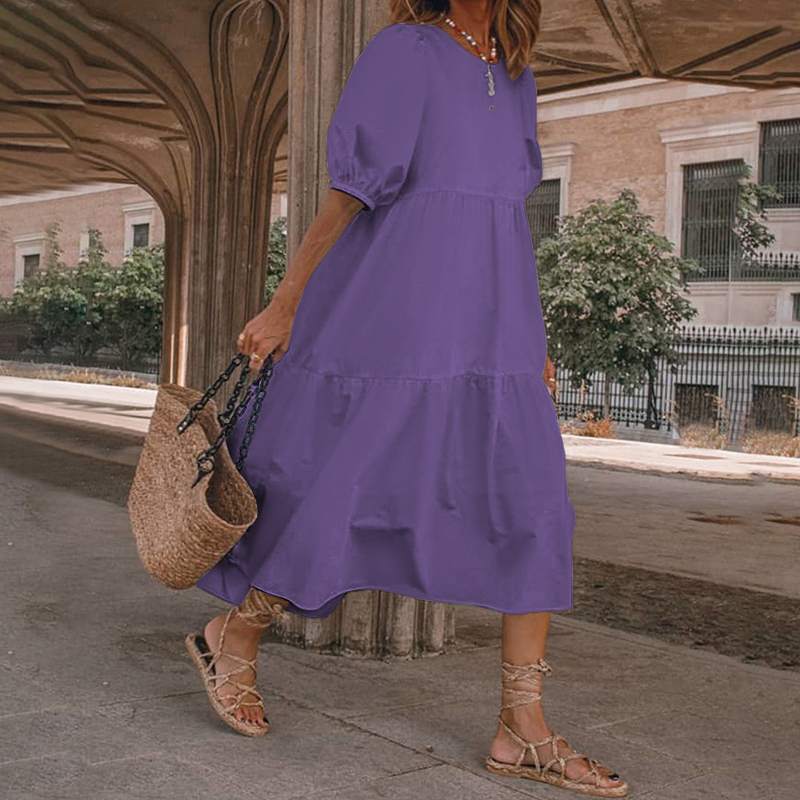 Women's Retro Summer Sundress Casual Bohemian Beach Dresses