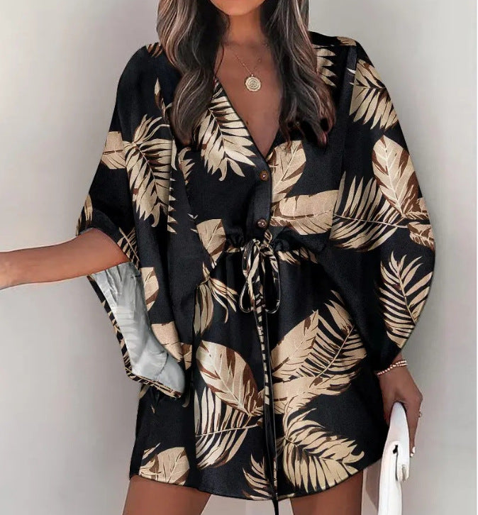 Women's Beautiful Fashionable Print Shirt Dress Dresses