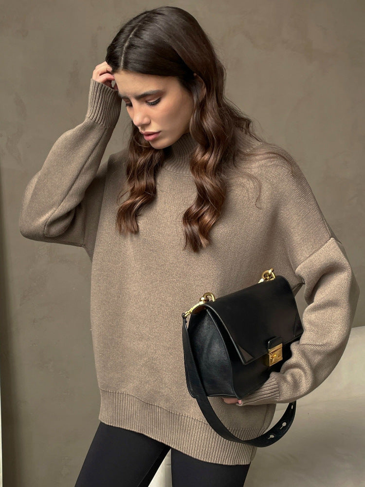 Turtleneck Knitted Trendy Wild Loose And Sweaters