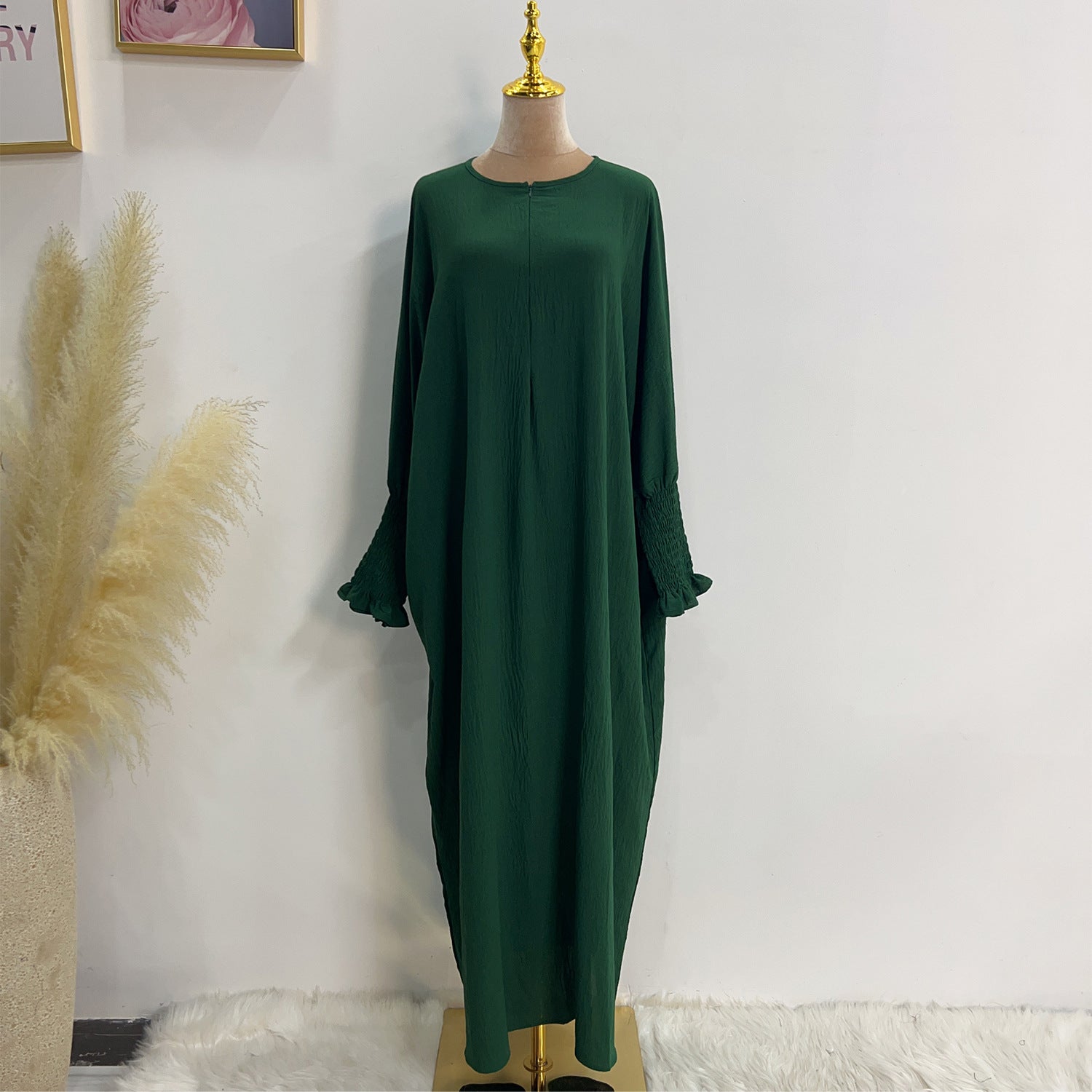 Upgraded Turkish Solid Color Batwing Dress Dresses